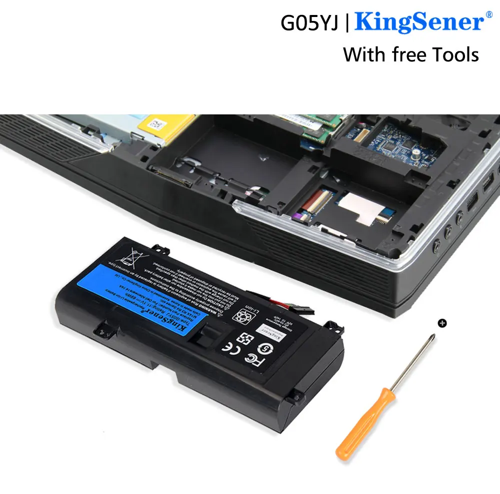 Аккумулятор KingSener G05YJ для ноутбука DELL Alienware 14 A14 M14X R3 R4 Series P39G 14D 1528 GO5YJ Y3PN0 8X70T