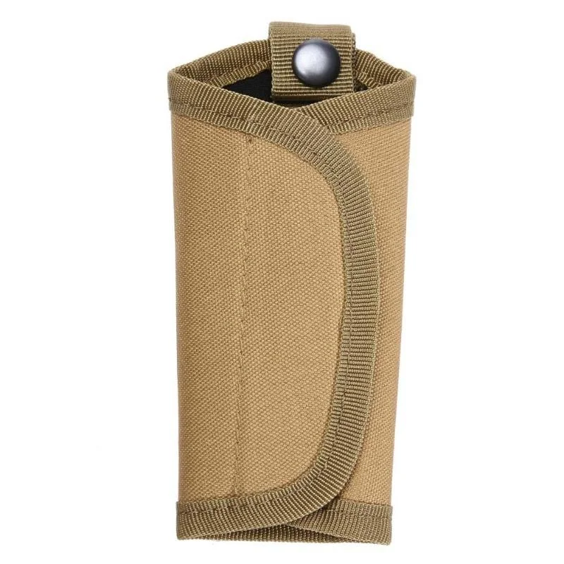Тактический чехол для ключей Molle, кошелек, брелок поясная сумка на талию, маленький карманный автомобильный органайзер для ключей кобура для охоты, Военная Сумка EDC - Цвет: DE