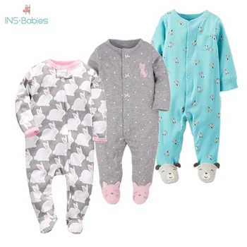 

Newborn Baby One Pieces Jumpsuit Infant Boy Girl Warm Romper Kids Footed Pajamas Baby Clothing Cartoon Roupa Cotton Costume