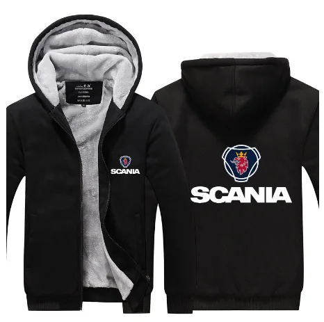 2 Зимняя плотная куртка с капюшоном толстовка на молнии с капюшоном Scania стильная повседневная утепленная куртка на молнии S-5XL-2 лет - Цвет: 2