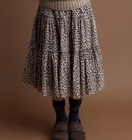 Tocoto/Винтажные Детские Зимние Свитера и юбки для девочек; свитера с тигром для маленьких девочек и мальчиков; модная брендовая детская зимняя вязаная одежда - Цвет: Skirt