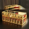 Chic Acrylic Glass Makeup Organizer Storage Lipstick Nail Polish Case Holder Display Rack Golden 24 Grids Container 3