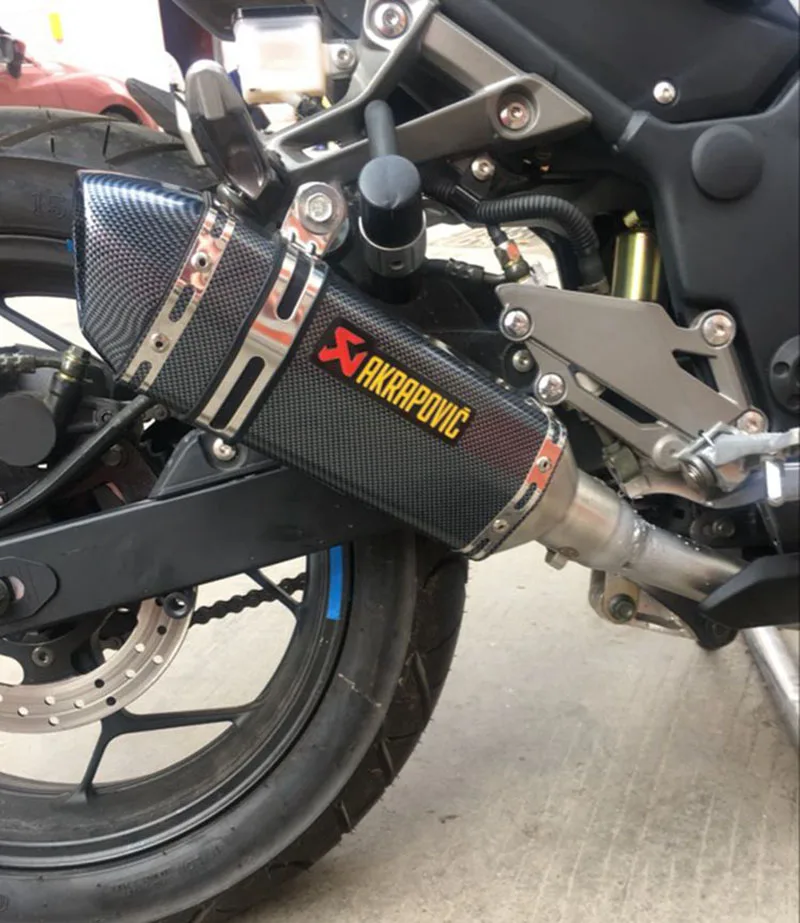 

Universal Motorcycle Dirt Bike Exhaust Escape Modified Scooter Akrapovic Exhaust Muffle Fit for Most Motorcycle ATV FZ6 TMAX R6