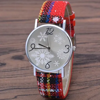 

Women's Watches Watch reloj mujer Clock relogio feminino Christmas Snowflake Watch Leather Strap Belt Table Watch Wholesale