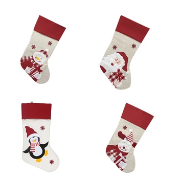 

Christmas Decoration Christmas Socks Ornaments Pendant Small Boots Children New Year Candy Bag Gift Fireplace Tree