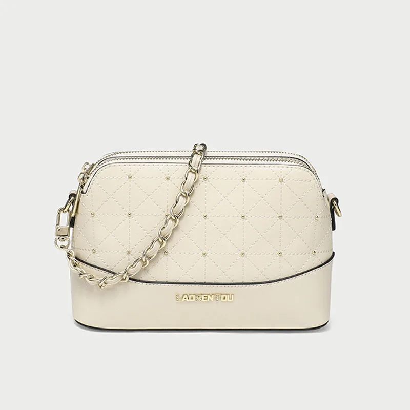 

women leather bag 2019 new fashion small fragrance chain bag Fashion shoulder messenger bag Shell bag