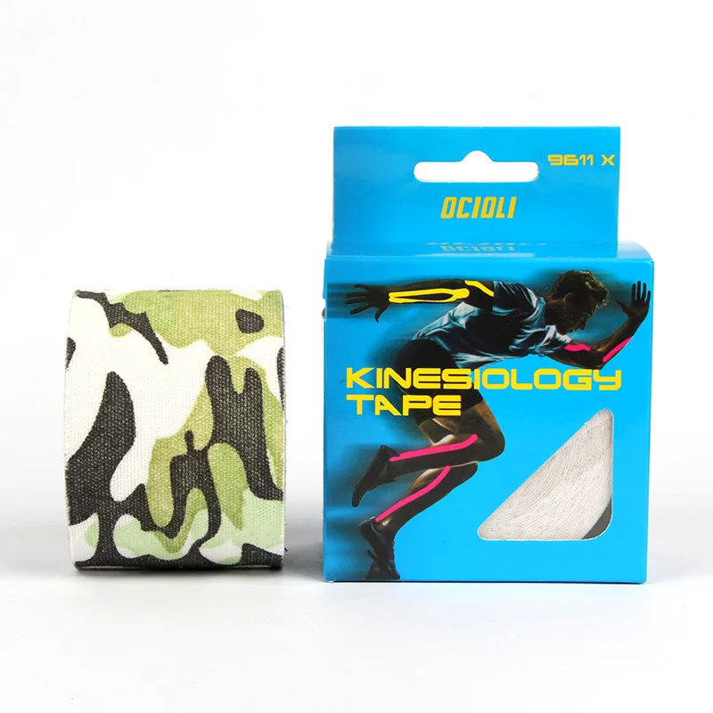 army camouflage 5 м* 5 см кинезиотапинг Спортивная кинезиологическая лента Спортивная ленточная лента хорошего качества футбольный наколенник - Цвет: army camouflage