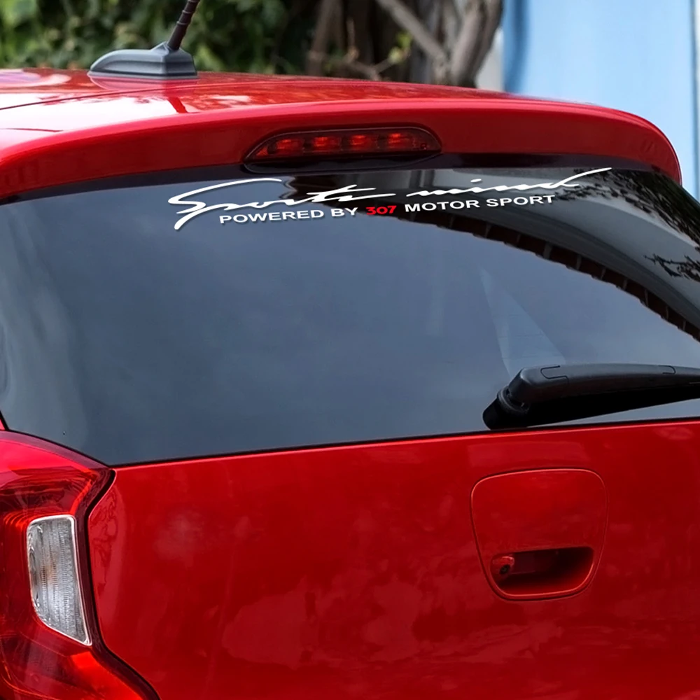 

Funny Car Front Rear Windshield Trim Stickers Vinyl Decals For Peugeot 307 Motorsports Reflective Auto Decor PVC Car Accessories