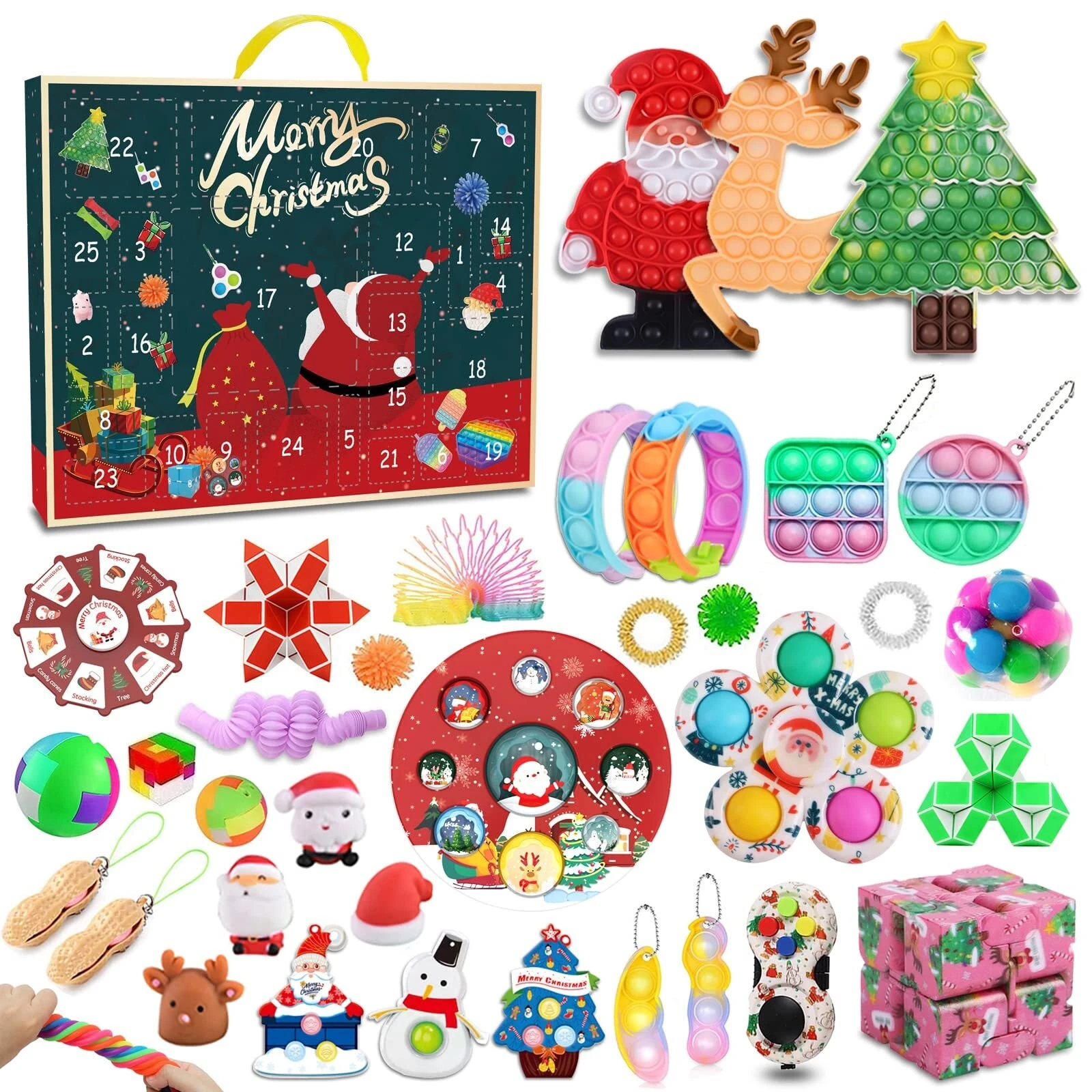 2022 Christmas Countdown 2022 Christmas Countdown Advent Calendar, Fidget Toy Set For Home, School,  Office, Party, Parent Child Game Decompression Toy|Squeeze Toys| -  Aliexpress