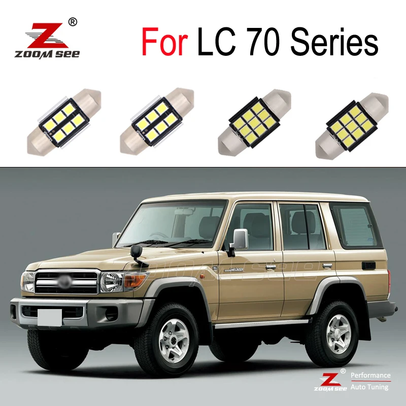 Canbus Белый межкомнатную светодиодный лампы + обратная светильник для Toyota Land Cruiser 70