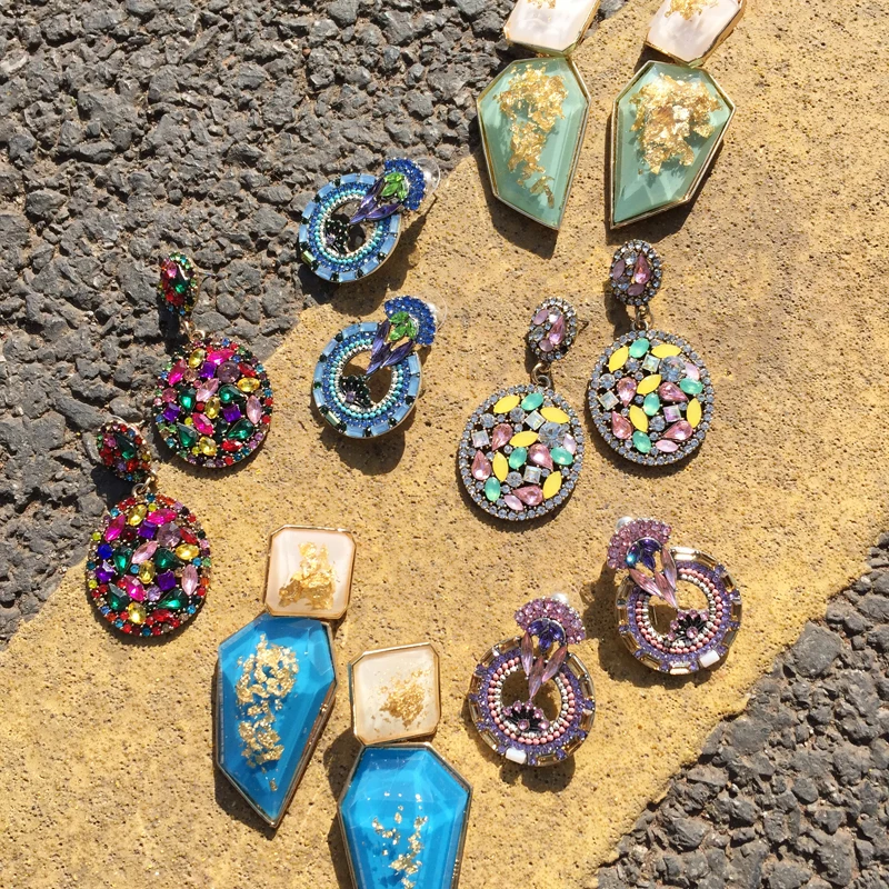 Классические Винтажные висячие серьги Ztech с кристаллами для женщин свадебный