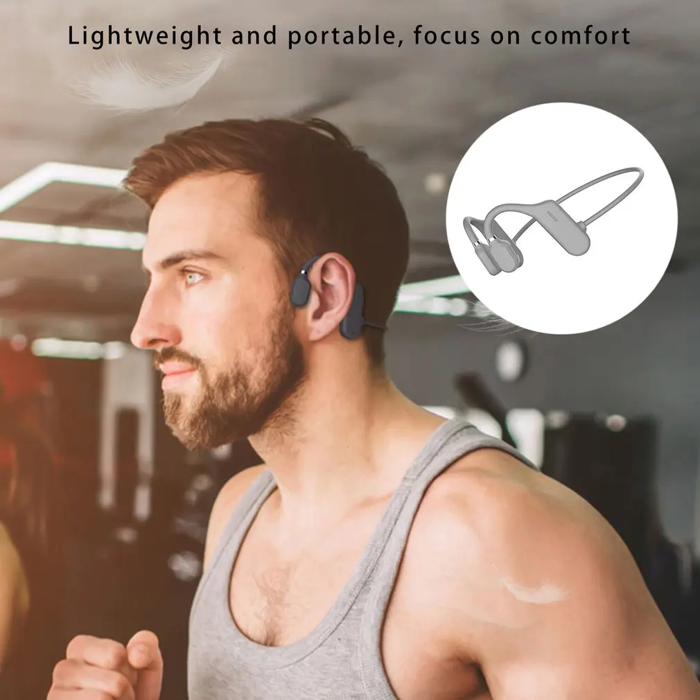 Bluetooth 5 0 Earphone Headphones For Sports Bone Conduction Earphone Wireless Not In Ear Headset IPX6 Waterproof Ear Hook