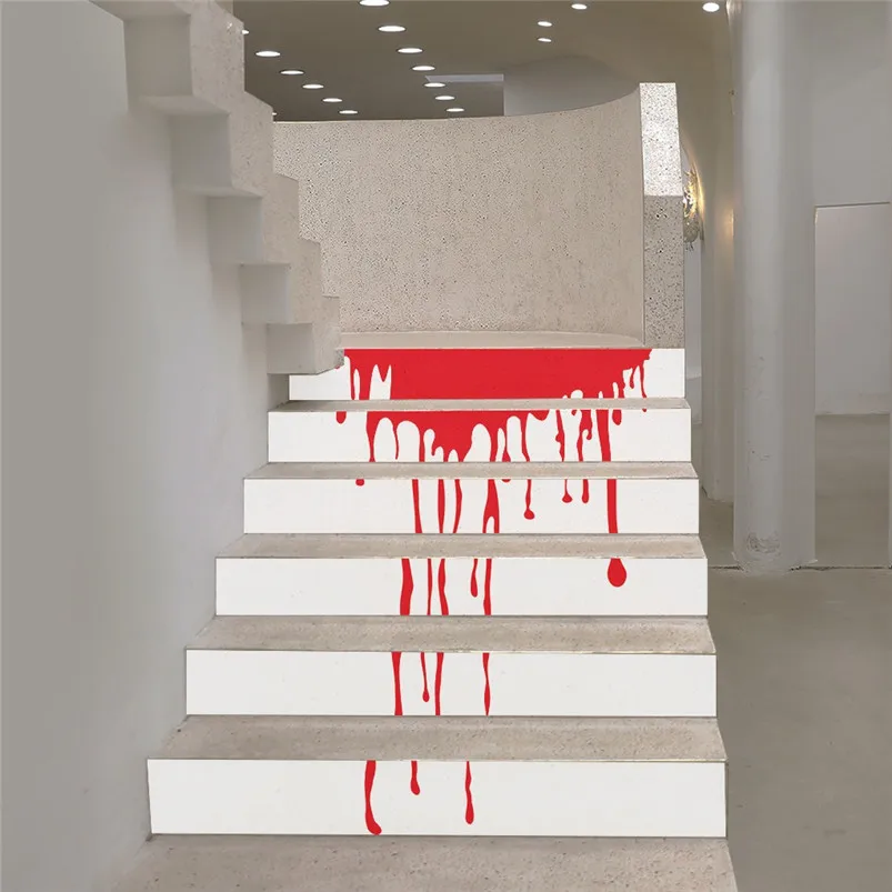 DIY Halloween Staircase Decoration Stair Riser Floor Sticker Wall Stairs Decal Stickers Muraux Pour Enfants Chambres 30SEP502
