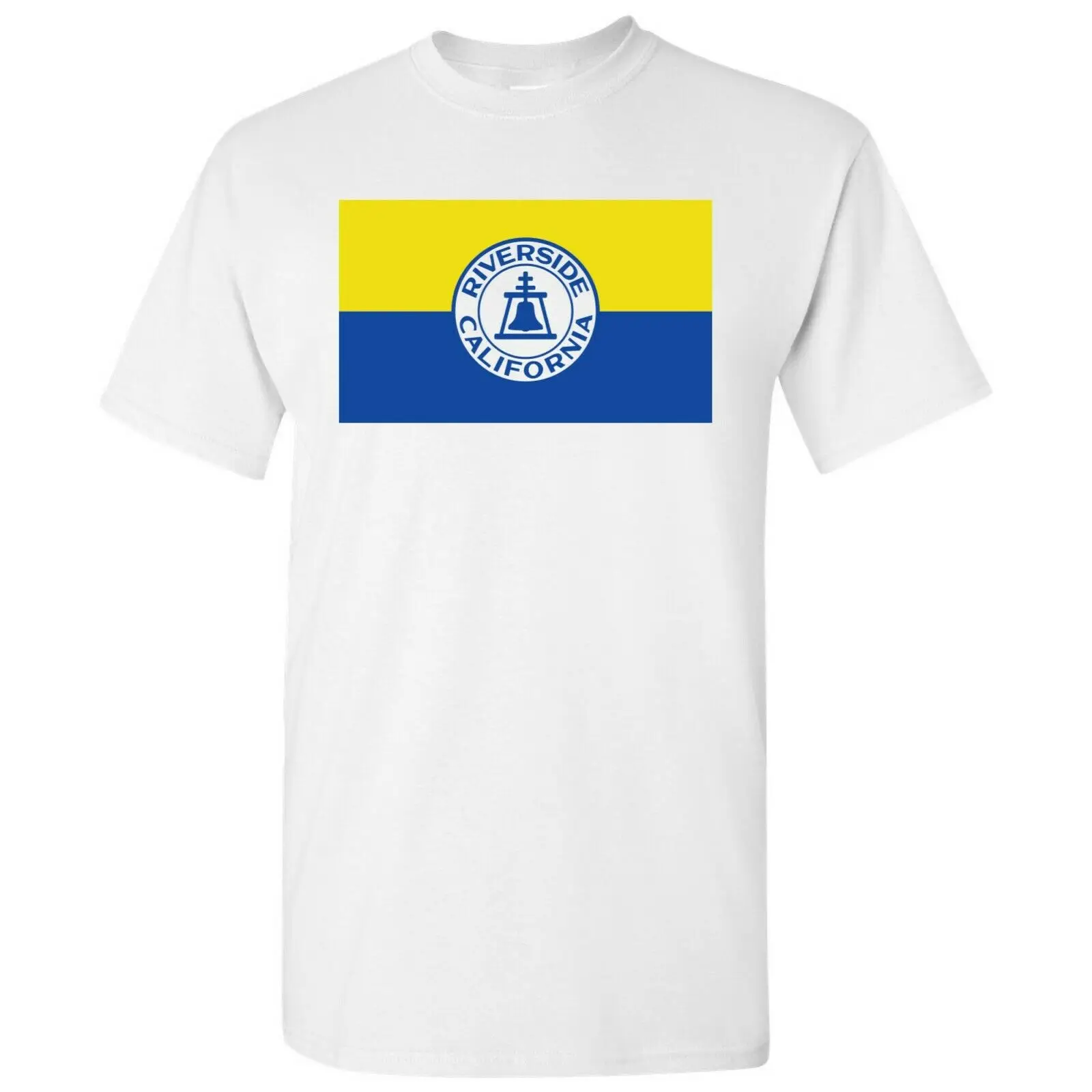 Riverside nos bandera ciudad básica de algodón blanco - Ropa de hombre