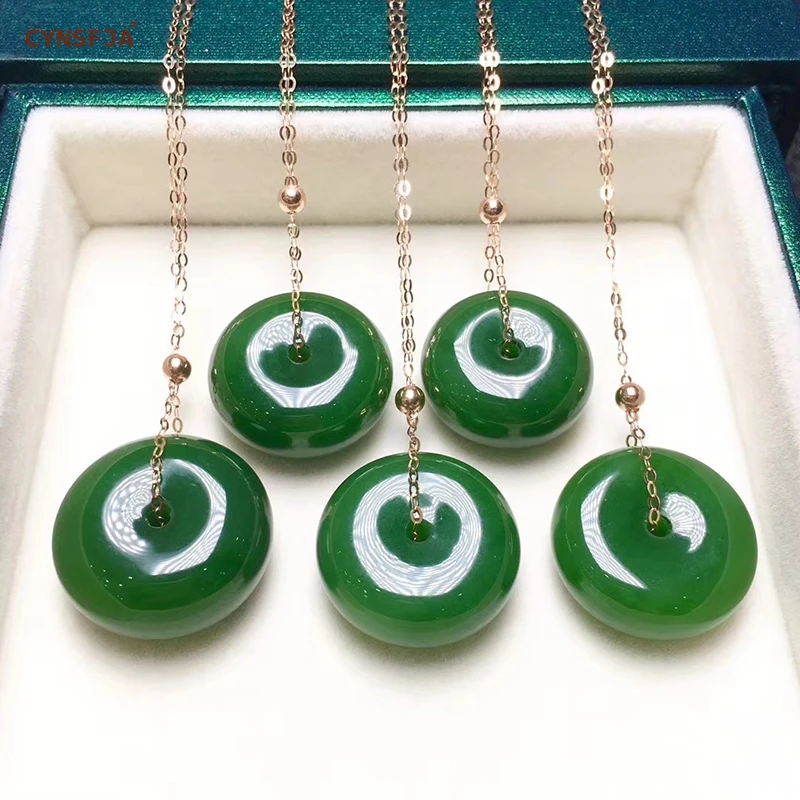 CYNSFJA реальные редких Сертифицированный(Hetian) нефрита Jade Jasper амулет, пряжки и Нефритовой подвеской Высокое качество 18K золото Цепочки и ожерелья лучший подарок