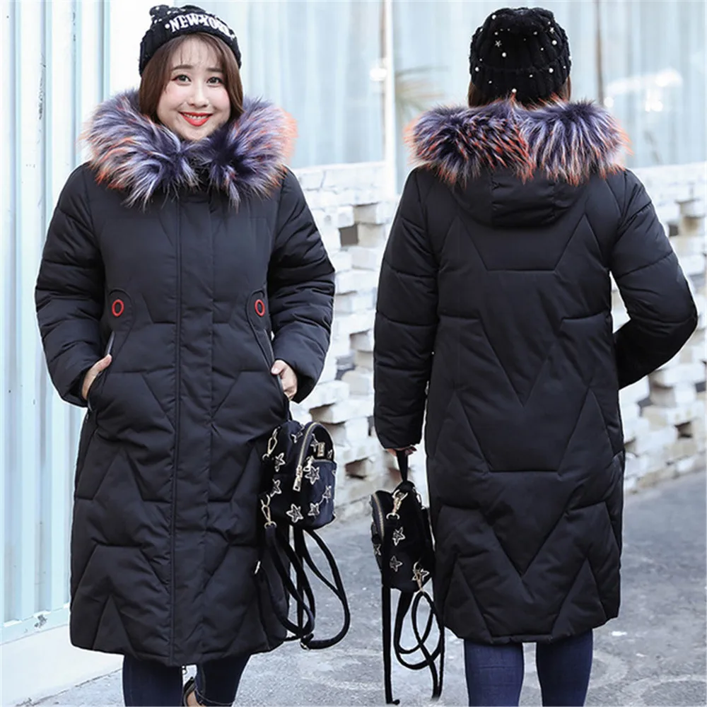 Большие размеры 4XL 9XL, хлопковое пальто, зимняя куртка, женские парки ...