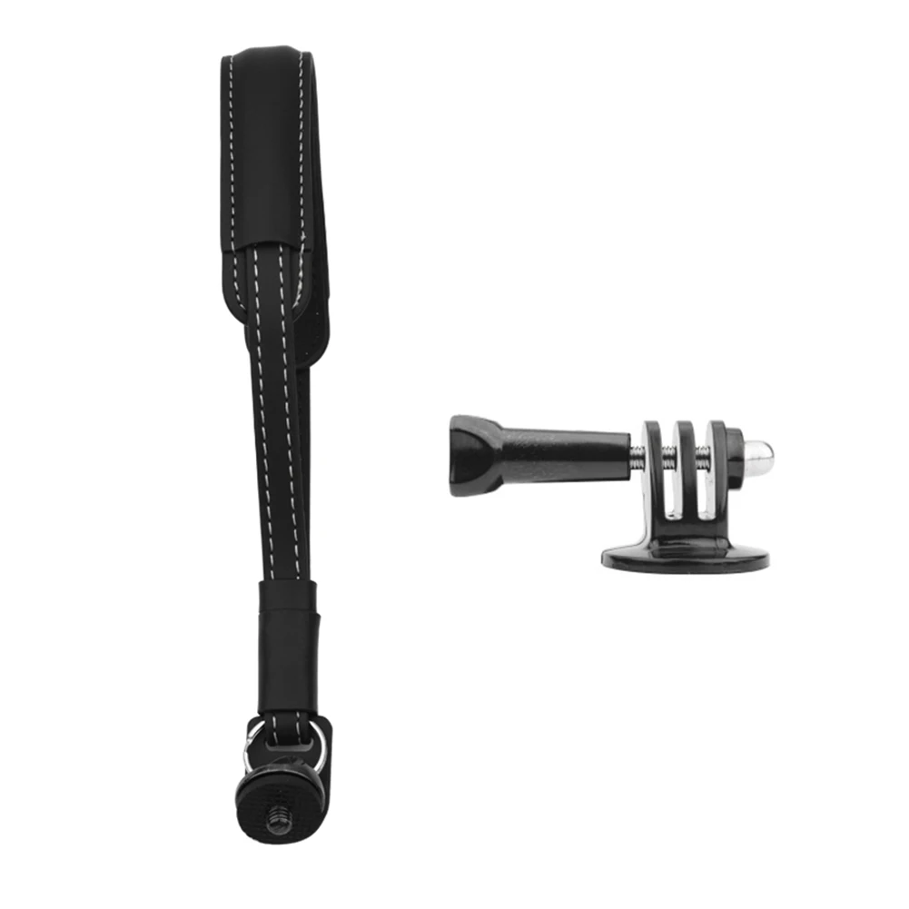 

Safety Hand Strap PU Leather Camera Lanyard Sling Handheld Belt Adapter For Gopro Hero9 Sports Camera Accessories