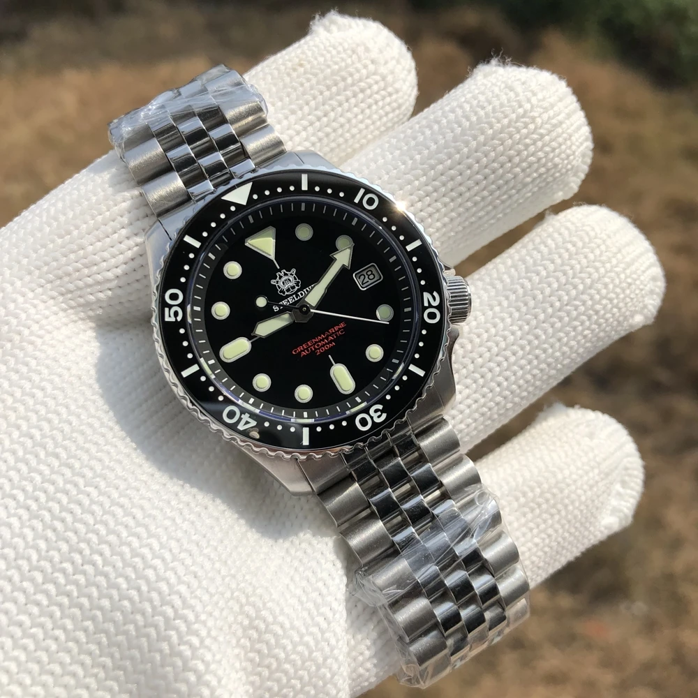 Стальные погружные часы 1996 Japan skx007 Small Abalone 316L из нержавеющей стали стальные 200 м