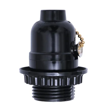 

Lamp Base Plastic Durable E27 Black Lamp Base for Bedroom Bulb Holding Lamp Home