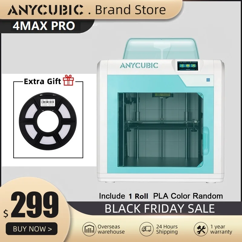 Большой 3D принтер ANYCUBIC 4Max Pro размера плюс FDM комплект сделай сам модульная