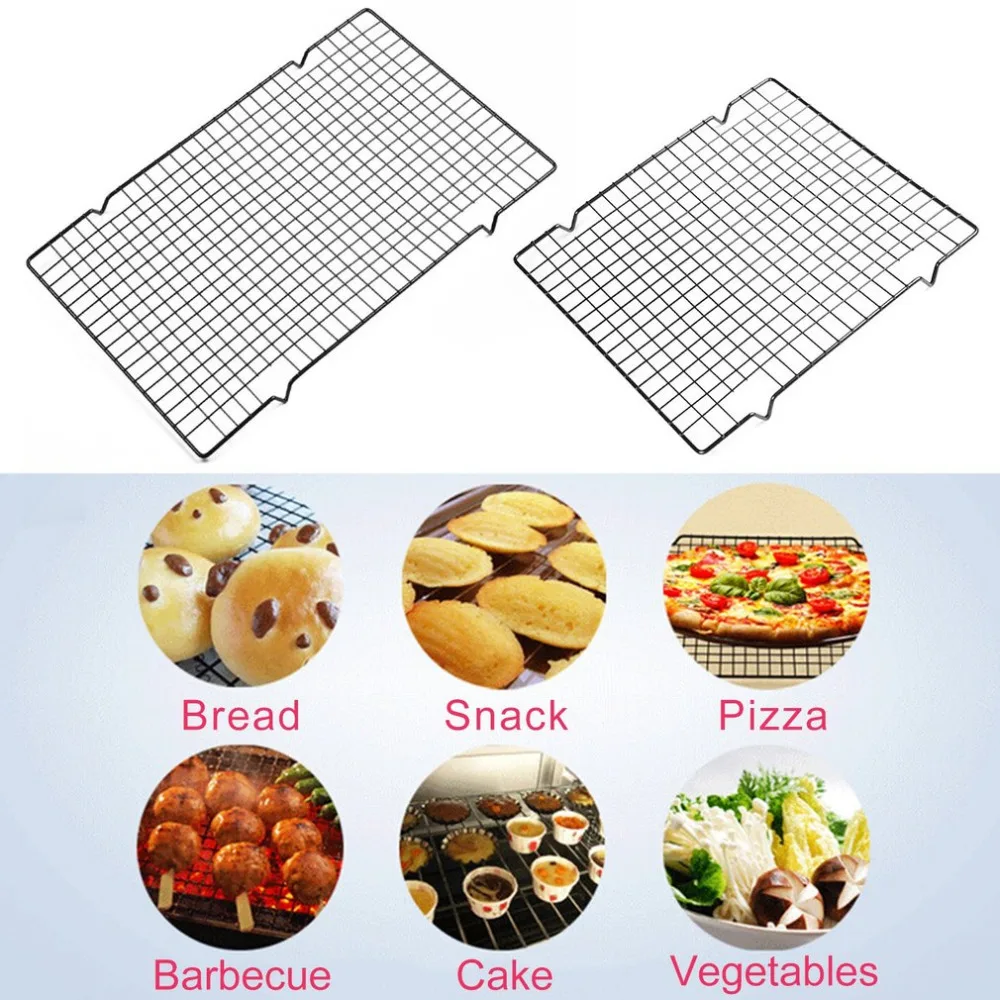 Nonstick Metal Cake Cooling Grid Rack Net Cookies Biscuits Bread Muffins Drying Stand Holder Kitchen Baking Tray Tools