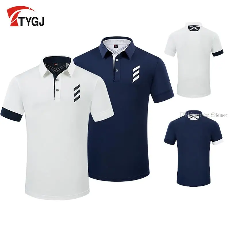 

Golf Apparel Men's Short Sleeve Golf T-Shirts Male Breathable Quick Drying Shirt Sweat Wicking T-Shirt Sports Jersey Casual Tops