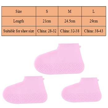

Waterproof Shoe Cover Silicone Material Unisex Shoes Protectors Rain Boots for Indoor Outdoor Rainy Days