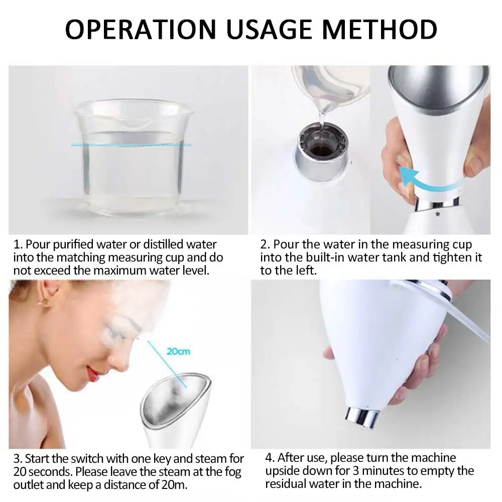 Portable Nano Ionic Facial Steamer Machine At Home
