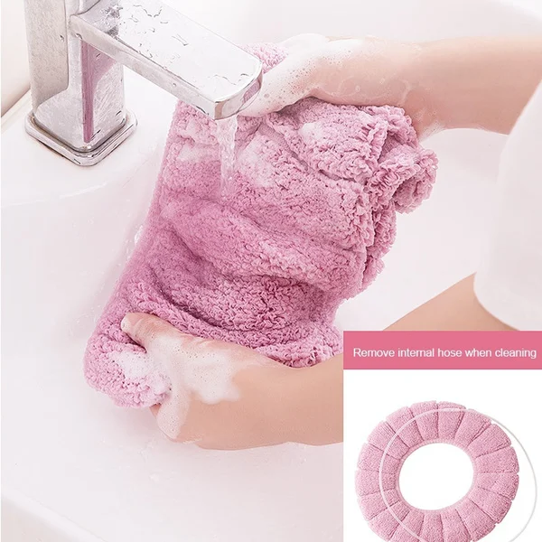 2 Styles Toilet Seat Cover Warm Soft Washable Mat Home Decor Closestool Mat Seat Case Toilet Lid Cover Bathroom Accessories