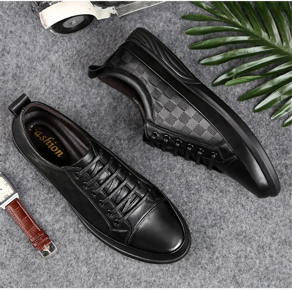 TOSJC/Высококачественная Мужская Повседневная обувь; обувь из натуральной кожи на шнуровке; обувь для скейтбординга; модные мужские