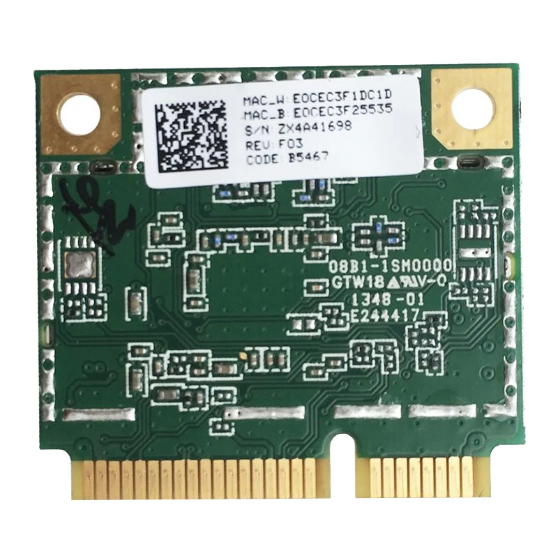 AR9462 AR5B22 WB222 Половина мини PCIe 300 Мбит/с + Bluetooth4.0 WLAN Wifi беспроводная карта|Сетевые