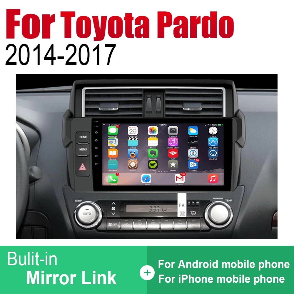 Автомагнитола ZaiXi 2 Din Android автомобильный плеер для Toyota Pardo LC950 Prado 950~ gps навигация Wifi карта мультимедийная система