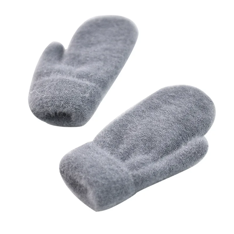 

Gloves Female Winter Korean-style Faux Mink Cashmere Mitten Warm Plus Velvet Driving Gloves Cold Wind Cycling Gloves