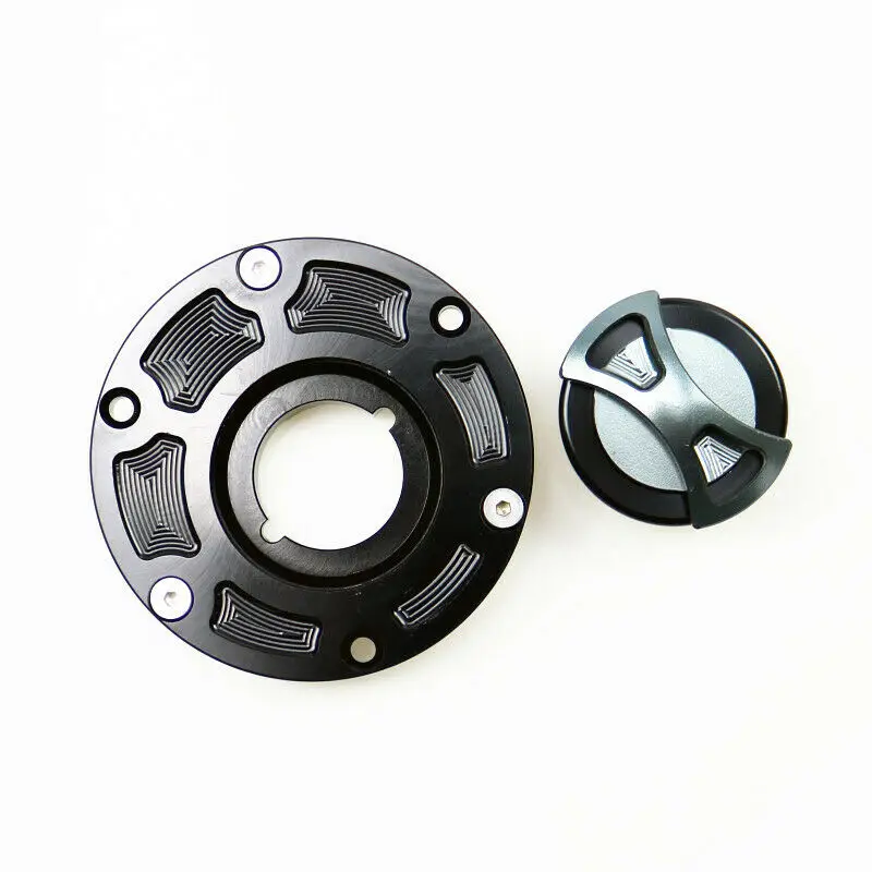 CNC галстук-бабочка бензиновый топливный бак крышка Крышка для Kawasaki Ninja 250 300 EX Z250 Z300 - Цвет: Titanium