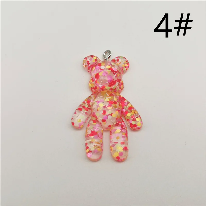 4 have hook 5pcs 5 шт многоцветная игрушка в виде милого медведя, конфет, полимерная коробка для слайма, для детей, амулеты, глина для моделирования, Набор для творчества, аксессуары, Детский пластилин, подарок - Цвет: 4 have hook 5pcs