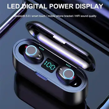 

Wireless Headphones Bluetooth5.0 LED Display Earphone HIFI Mini In-ear Sports Running Headset Support iOS/Android Phones HD Call
