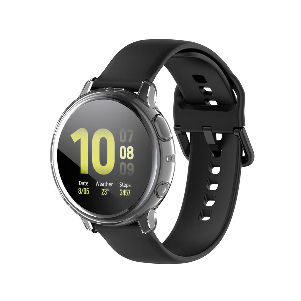 25# чехол для экрана для samsung galaxy watch active 2 ультра-тонкий мягкий силиконовый защитный чехол для galaxy Активный 40/44 мм