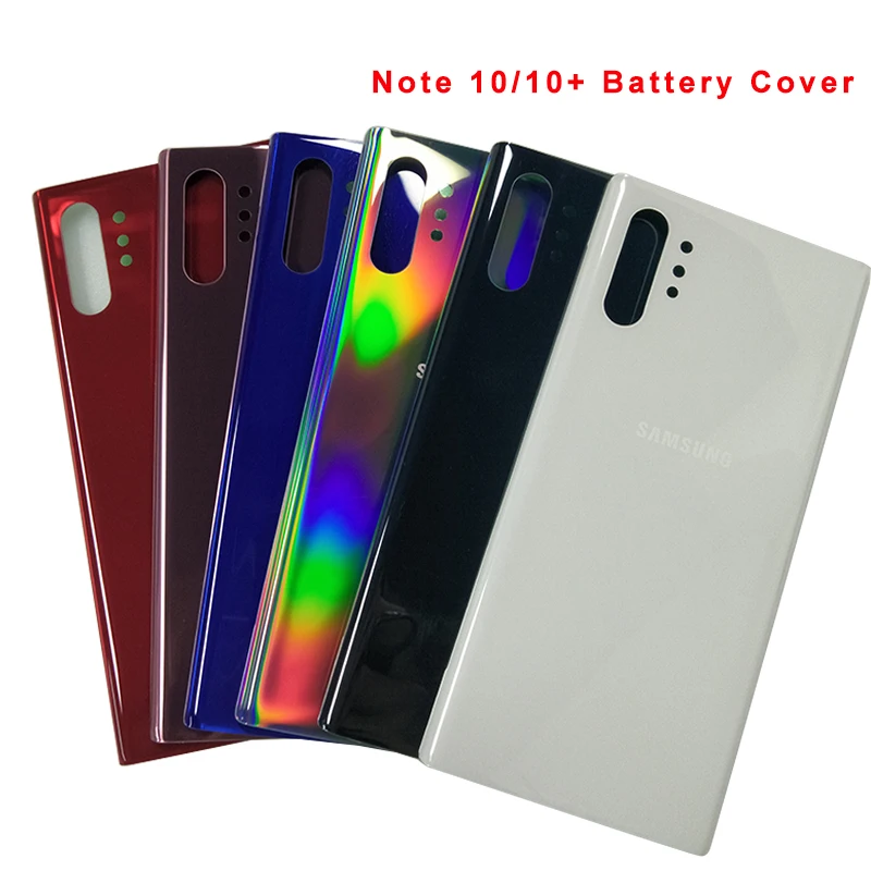 Samsung Galaxy Note 10 plus 10+ задняя крышка для батареи, стеклянная крышка для задней двери, Сменный Чехол для телефона для samsung Note10 plus