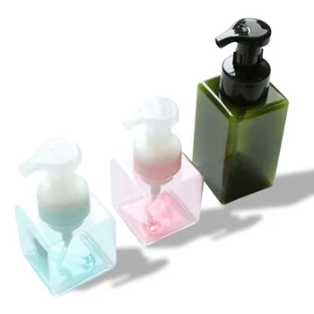 

450/250ML Split Gottle Four Sides Mousse Foaming Bottle Cleansing Cream Hand Washing Liquid Cosmetic Skin Care lotion Bottle