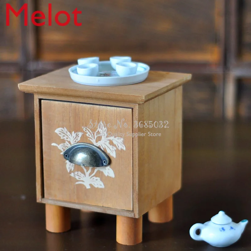 

Mini Tea Table Set Photography Props Easy Install Studio Tool Take Photos Newborn Baby Geometric Pattern Chair Decoration Infant
