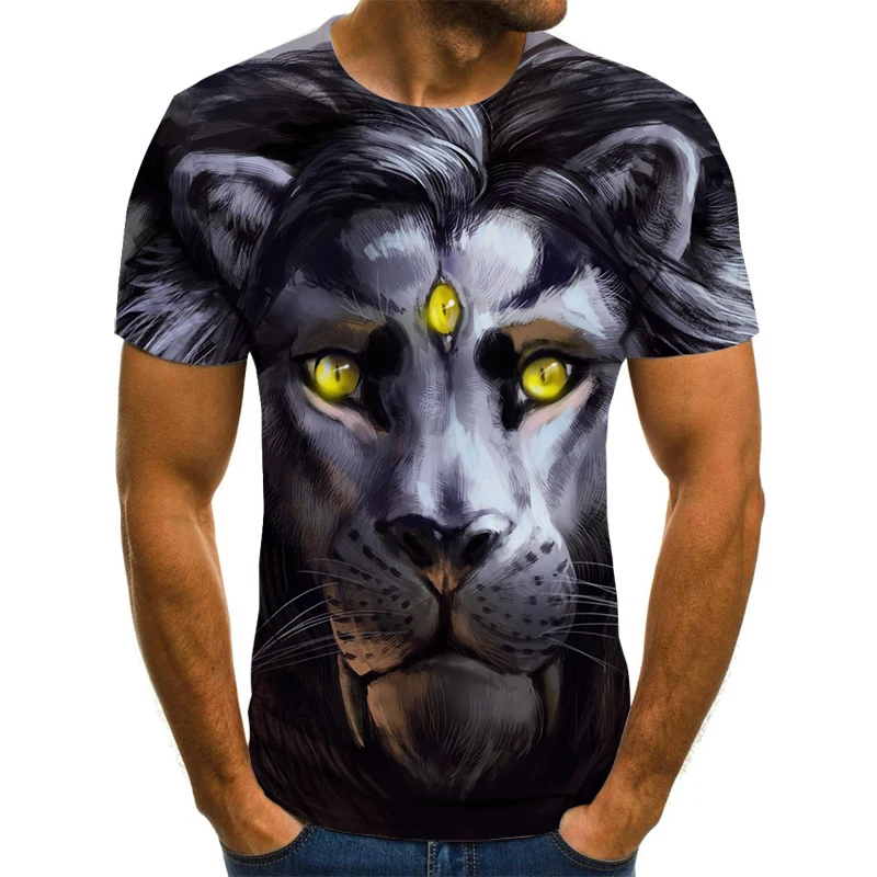

Mens Tee 3d t Shirt Summer Wolf Animal Printing Short Sleeve T-Shirt Blouse Tops Male Funny T Shirts 3D Animal t Shirt Plus Size