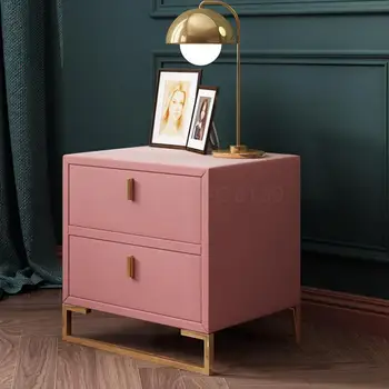 

Bedside Table Nordic Bedside Locker Bedroom Light Luxury Metal Chassis To Receive Ark Contemporary And Contracted Solid