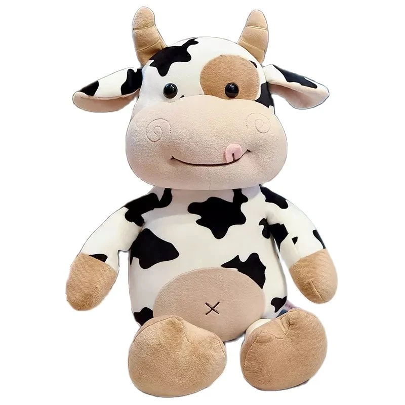 High Quality Plush Yummy Cow Toy Cute Tongue Out Cattle Plush Stuffed