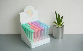 

cute rotate romantic star gel pen cartoon school kids gel ink pen office stationery black write pen promotion gift pen 36pc/lot