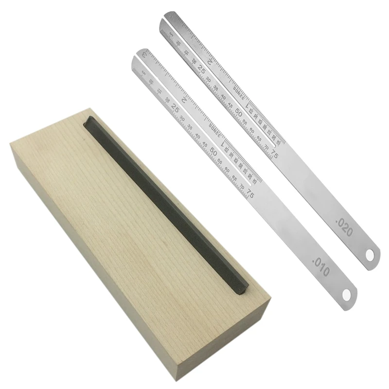 

1Pcs Bakelite Guitar Fret File Hard Maple Iron Narrow Dual Cutting Edge Tool & 2Pcs Guitar Fret Puller Fretboard Fingerboard Rep