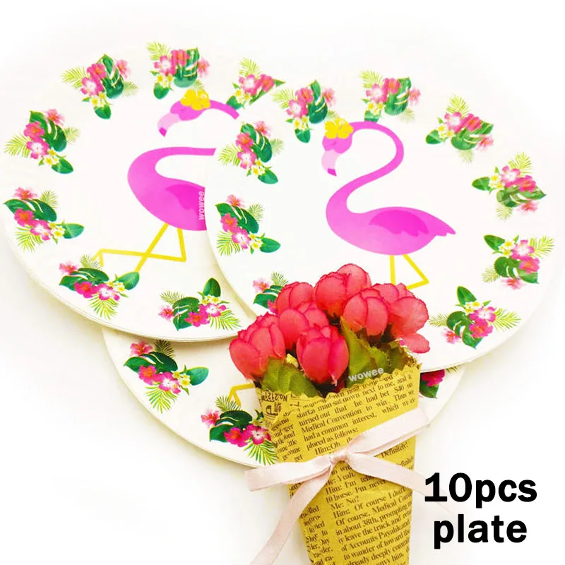 10Paper Plate7inch 6 шт./лот Фламинго шляпы для вечеринки по случаю Дня рождения Дети День рождения принадлежности детский душ украшения Фламинго вечерние принадлежности бумажные шляпы - Цвет: 10Paper Plate7inch
