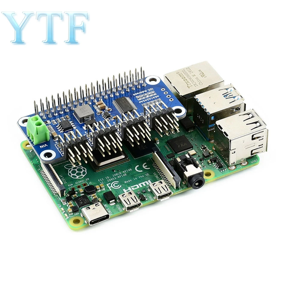 Raspberry Pi сервопривод плата расширения Модуль поддержка 16-way сервопривод IEC интерфейс изогнутый контактный