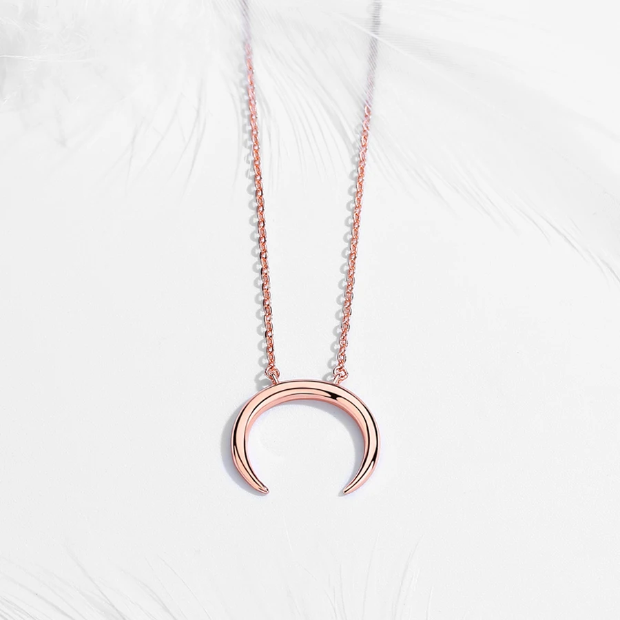 KALETINE Korean Trendy Moon Pendant 925 