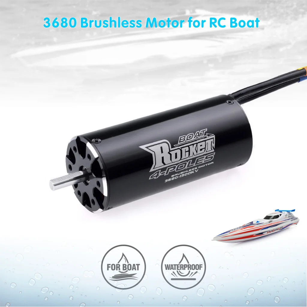 Rocket 3680 rc boat motor for boat electric brushless motor 2kw 24v 19v 26v 34v 38v 50000 rpm