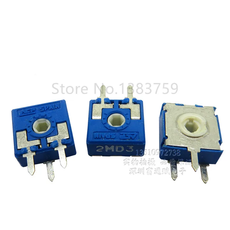 

5pcs Adjustable Resistor CA9-205 Vertical Hex Hole Short Foot 2M PT10 Potentiometer